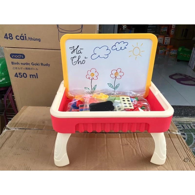 Bộ Đồ Chơi Bàn Lego Đa Năng - Bàn Học Lắp Ráp Quà Tặng Cho Bé Trai,Bé Gái