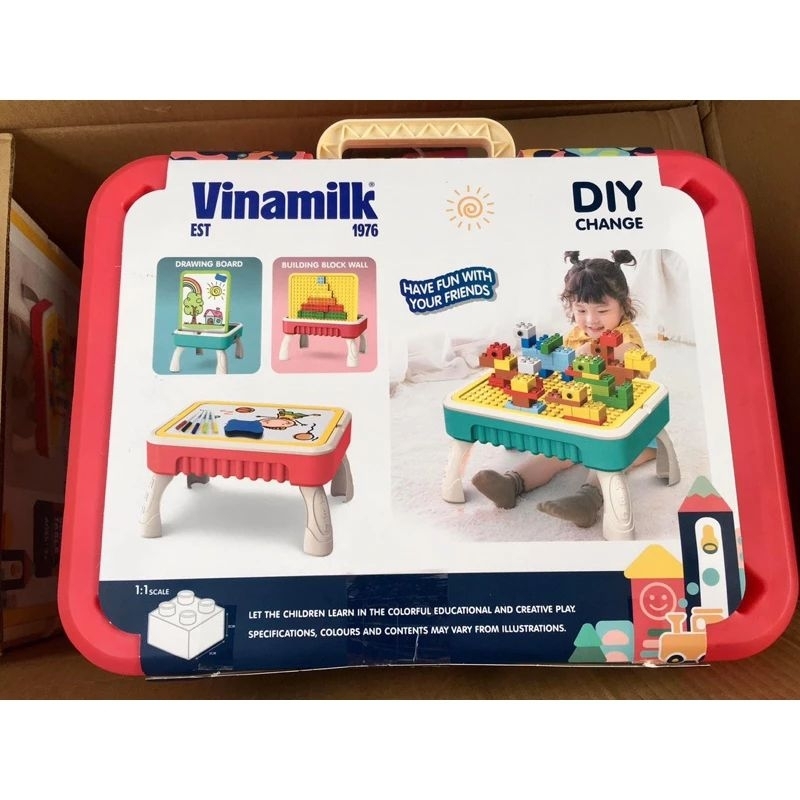 Bộ Đồ Chơi Bàn Lego Đa Năng - Bàn Học Lắp Ráp Quà Tặng Cho Bé Trai,Bé Gái