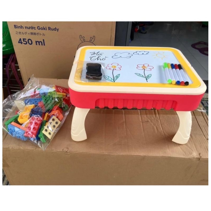 Bộ Đồ Chơi Bàn Lego Đa Năng - Bàn Học Lắp Ráp Quà Tặng Cho Bé Trai,Bé Gái