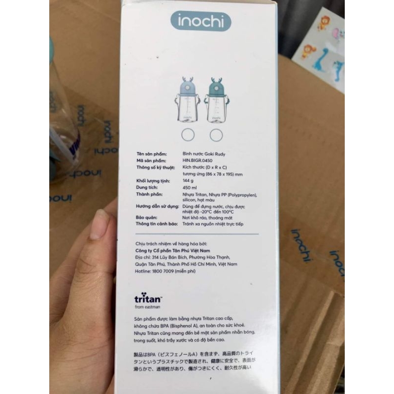 BÌNH NƯỚC INOCHI 450ML
