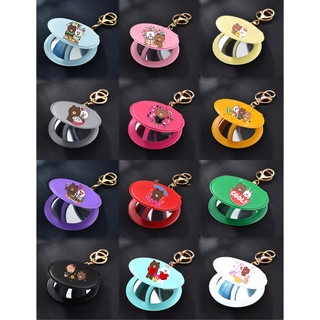 Gương gấu brown thỏ cony vịt sally 2 mặt GIK6 móc khoá gương in hình