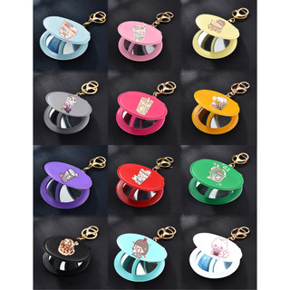 Gương trà sữa 2 mặt GIK28 móc khoá gương boba tea in hình hoạt hình cute dễ thương