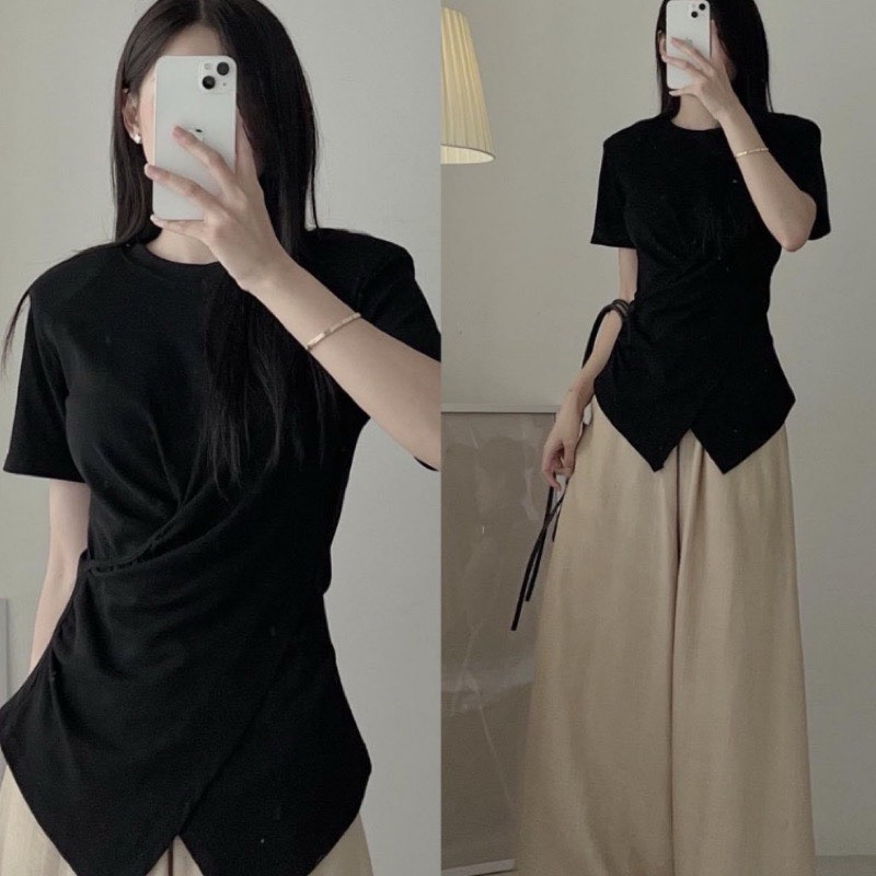 ÁO KIỂU GÂN KIỂU ÔM CHÉO TÀ HAI BÊN NGẦU CT1998