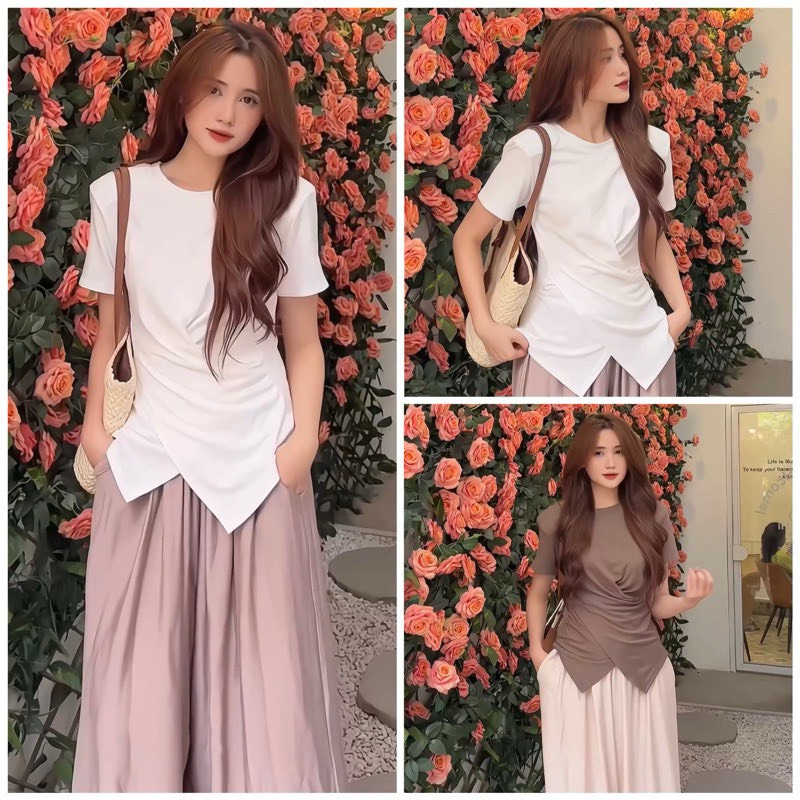 ÁO KIỂU GÂN KIỂU ÔM CHÉO TÀ HAI BÊN NGẦU CT1998