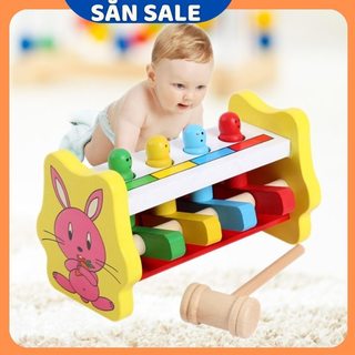 Đồ Chơi Bằng Gỗ Đập Chuột Con Thỏ Cho Bé