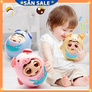 Lật đật 4d mắt nhắm mở phát âm thanh hình lợn con