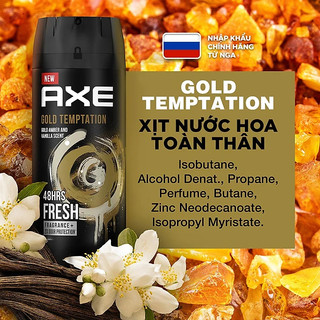 Xịt Khử Mùi AXE Gold Temptation 135ml