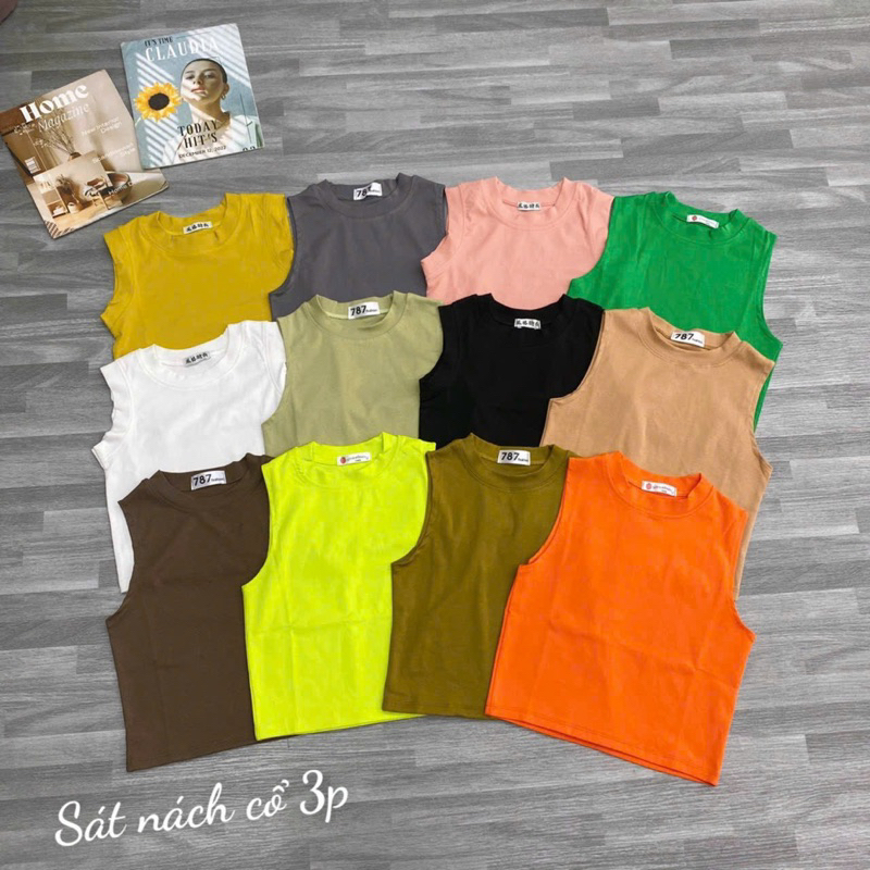 Áo thun sát nách phom croptop