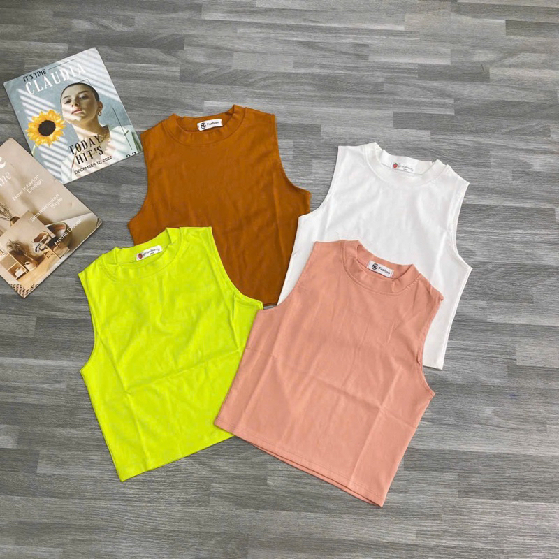 Áo thun sát nách phom croptop