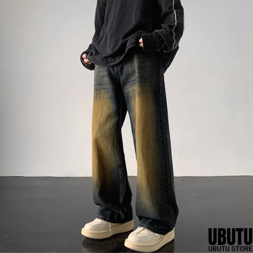 Quần Jean Ống Rộng Nam Nữ Unisex Wash Blue Golden Hàng Cao Cấp - UBTQ01 - UBUTU STORE