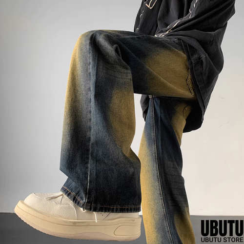 Quần Jean Ống Rộng Nam Nữ Unisex Wash Blue Golden Hàng Cao Cấp - UBTQ01 - UBUTU STORE