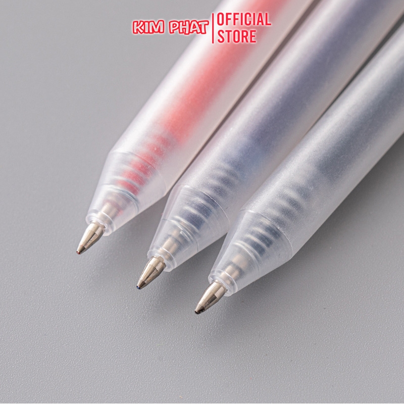 Bút gel bấm thân mờ B588 Ngòi 0.5mm Phù hợp học sinh, sinh viên, văn phòng