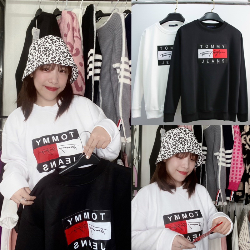Áo sweater nỉ cổ tròn Tommyyy siêu hót hít - nam nữ đủ size