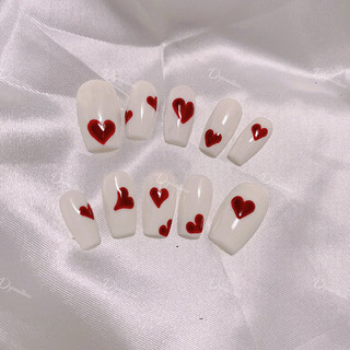 Nailbox móng tay giả trái tim đơn giản ảnh thật