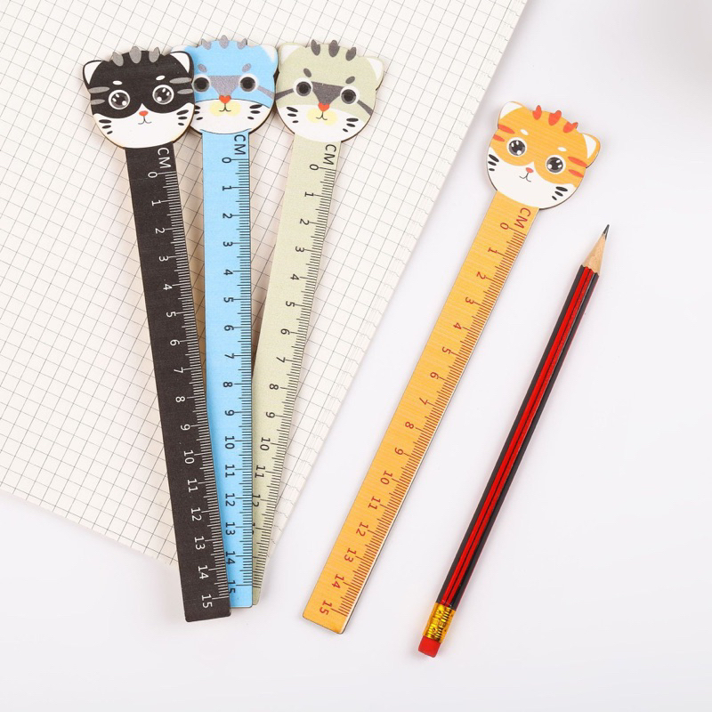 Thước Gỗ TOMI Nhiều Kiểu Dáng Màu Sắc Dễ Thương 071
