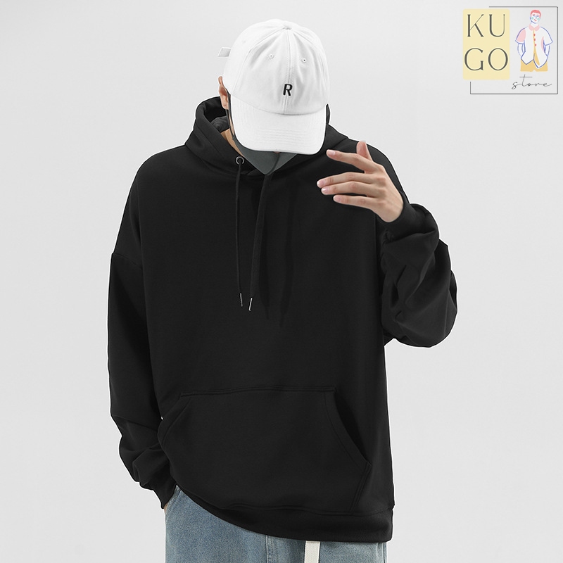 Áo Hoodie Trơn Unisex - Chất Liệu Nỉ Bông Form Rộng Mũ 2 Lớp Dày Dặn #6 màu