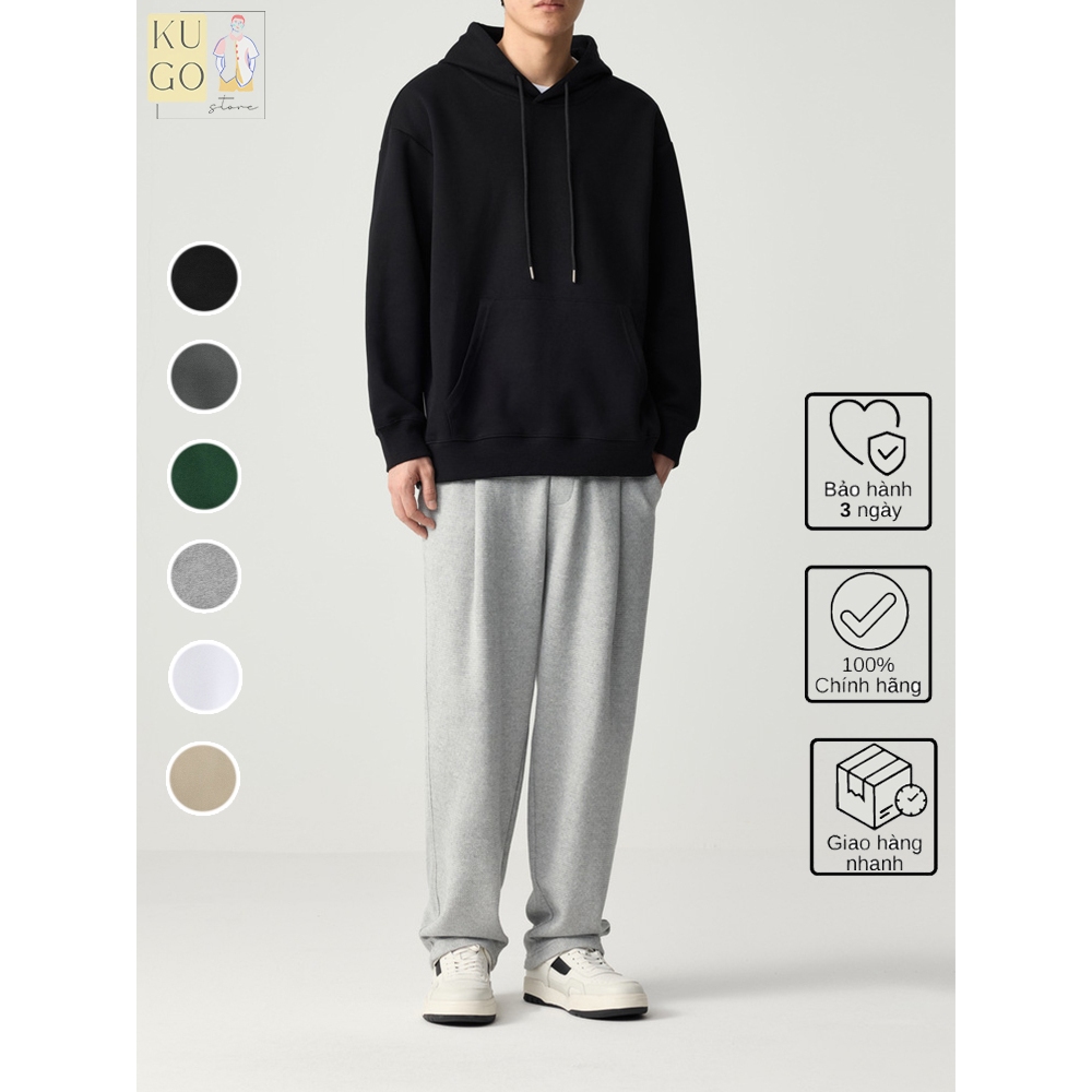 Áo Hoodie Trơn Unisex - Chất Liệu Nỉ Bông Form Rộng Mũ 2 Lớp Dày Dặn #6 màu