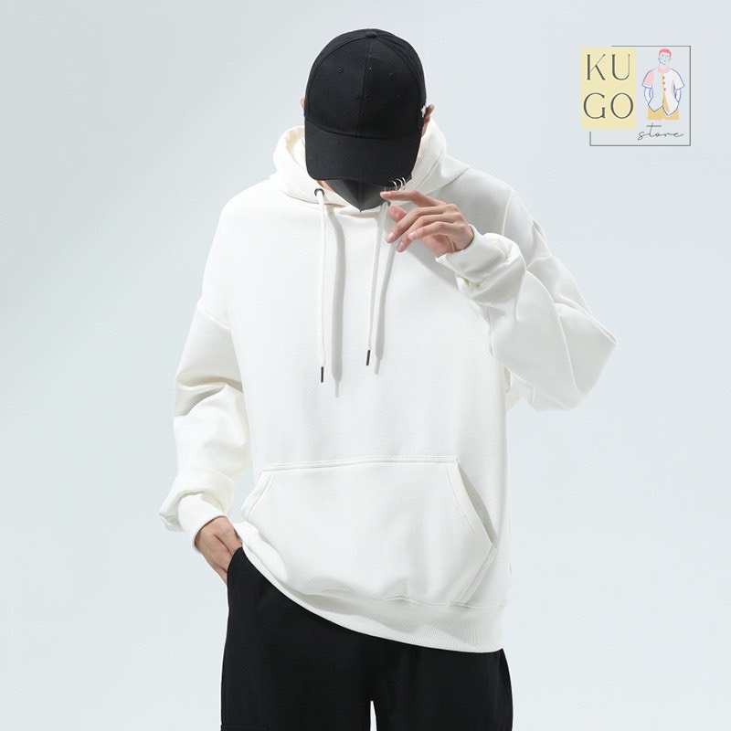 Áo Hoodie Trơn Unisex - Chất Liệu Nỉ Bông Form Rộng Mũ 2 Lớp Dày Dặn #6 màu