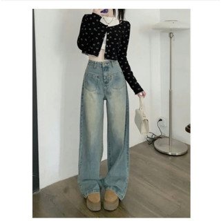 Quần Jean Nữ Baggy Ống Rộng Xuông. Quần bò nữ dài ống rộng lưng cao