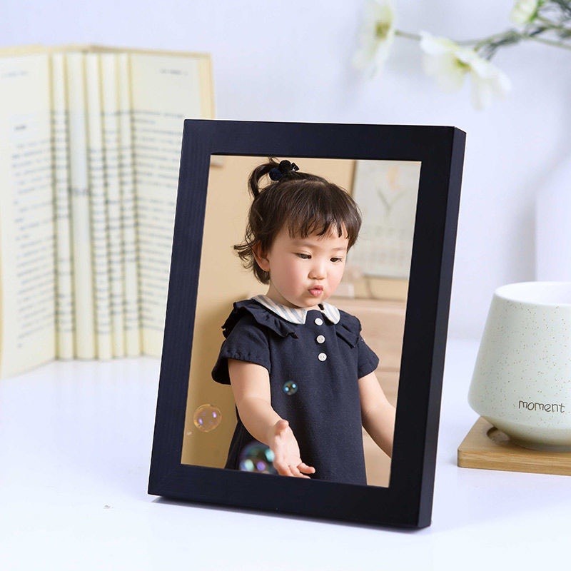 Khung Ảnh Kích Thước 10x15cm Để Bàn Hoặc Treo Tường mặt mica_tặng kèm chân chống hoặc đinh treo