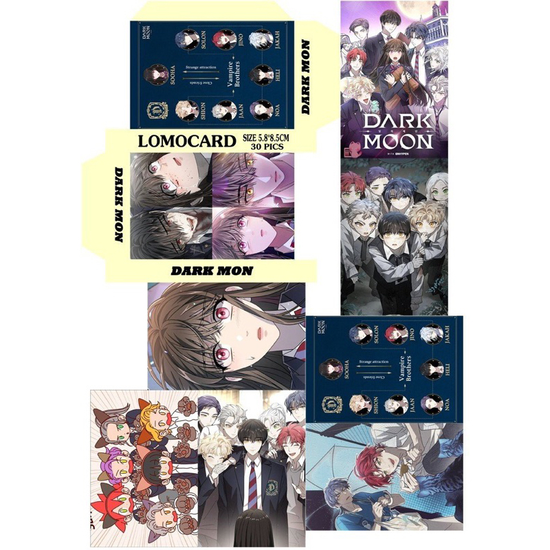 Bộ 30 lomo ảnh card Dark Moon the blood altar kèm hộp / Lomo card hình Dark Moon the blood altar