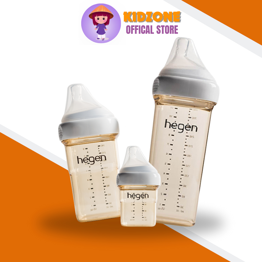 Bình sữa Hegen PPSU size 150ml/240ml/330ml cho trẻ sơ sinh đến trẻ trên 6 tháng KIDZONE