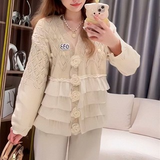 Áo len bầu mùa đông chất len dày dặn họa tiết