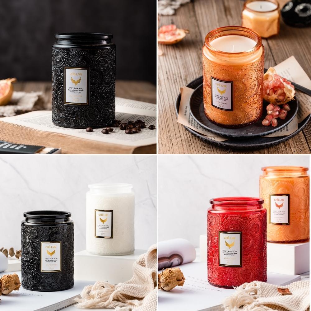 Nến thơm tinh dầu size L Chillme 785g sáp đậu nành không khói hương thơm thư giãn nhẹ nhàng