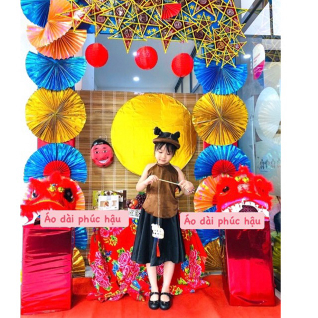 Yếm đào bé gái cả set vải loại 1