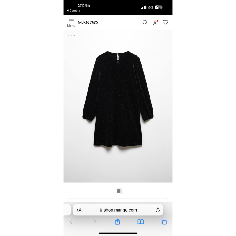 Váy nhung lấp lánh chun ngực bé gái