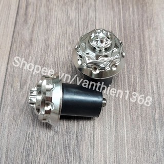 Gù Bông Inox CNC 1 Cặp Gắn Tay Lái Xe Máy