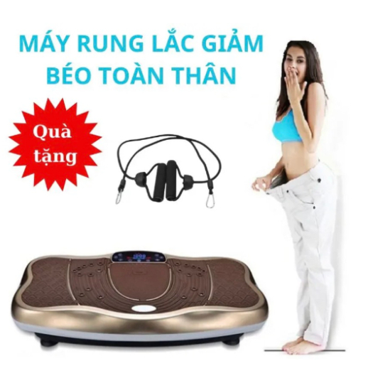 Máy Rung Lắc Toàn Thân Giảm Cân Hiệu Quả, Máy Rung Massage Tập Thể Dục Tại Nhà Có Điều Khiển Từ Xa Nghe Nhạc MP3