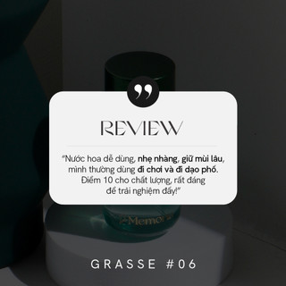 Nước Hoa De Memoria 06 Grasse 30ml