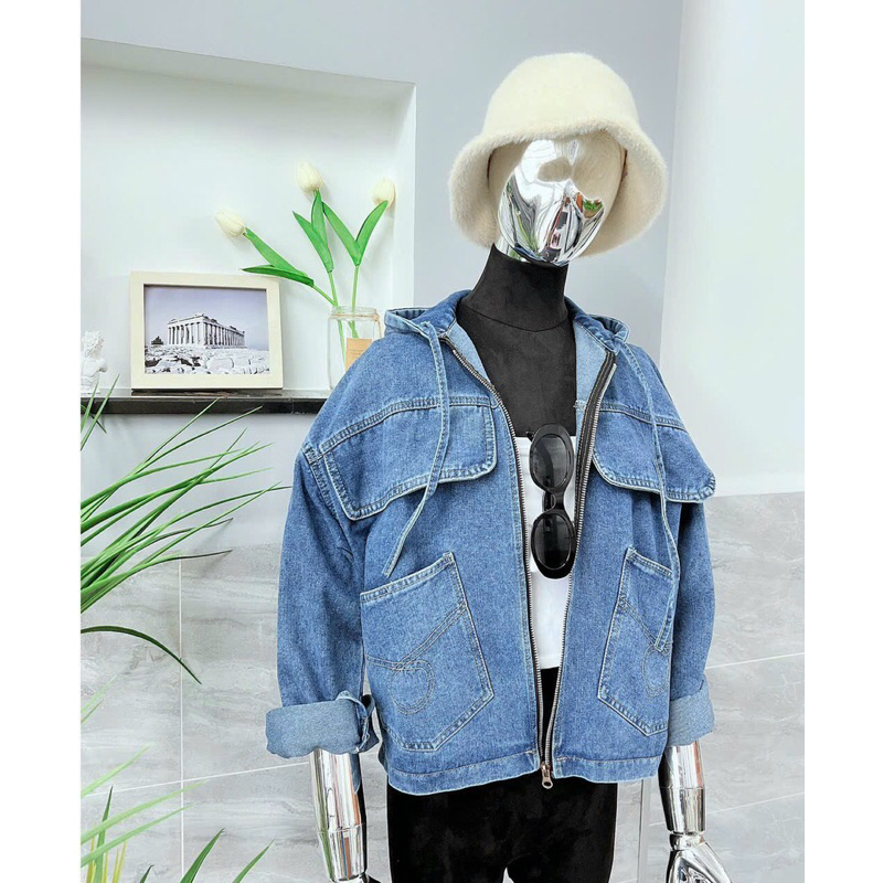 Áo khoác jean kiểu nữ thời trang phong cách Ulzzang 50-75kg