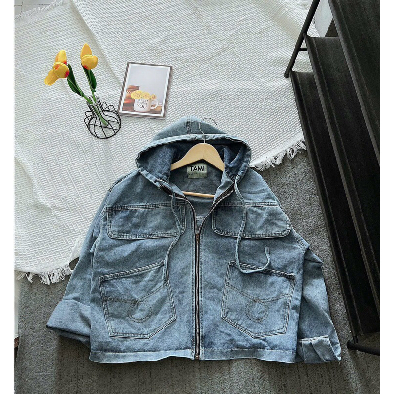 Áo khoác jean kiểu nữ thời trang phong cách Ulzzang 50-75kg
