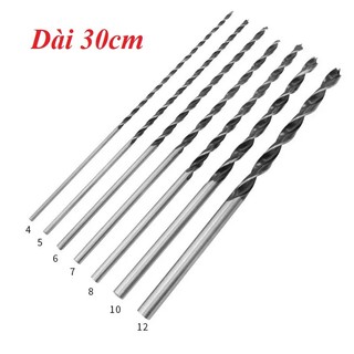 Bộ 7 mũi khoan gỗ 4-12mm dài 30cm