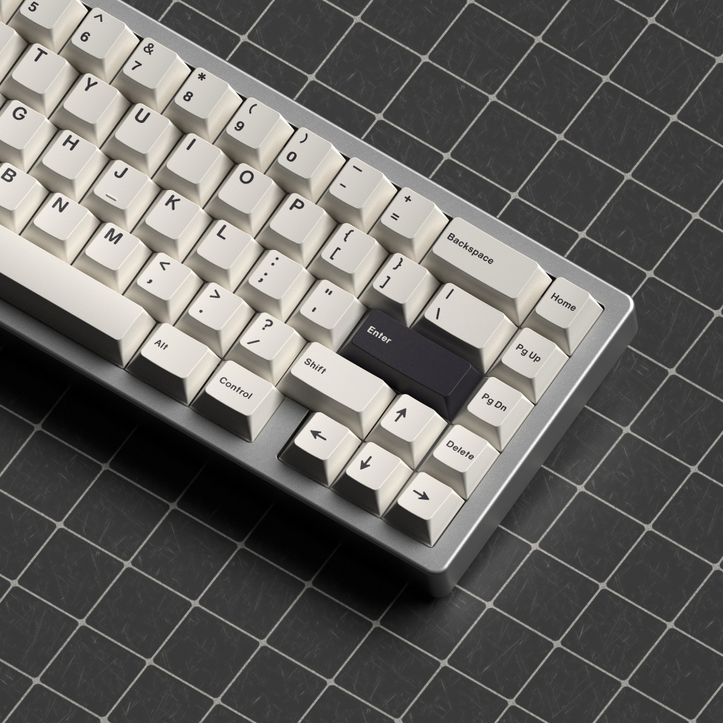 Keycap JKDK BoW - Black on White - Cherry Profile - PBT Dyesub