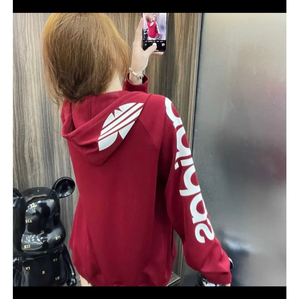 Áo Khoác Nỉ Kéo Khoá Zip Adidas Hình In 5D Cao Cấp - Áo Khoác Thể Thao Có Mũ Adidas Chất Nỉ Cao Cấp Không Xù