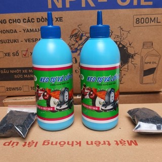Keo tự vá 350ml lốp không săm và lốp có săm tặng kèm cao su và đầu vòi