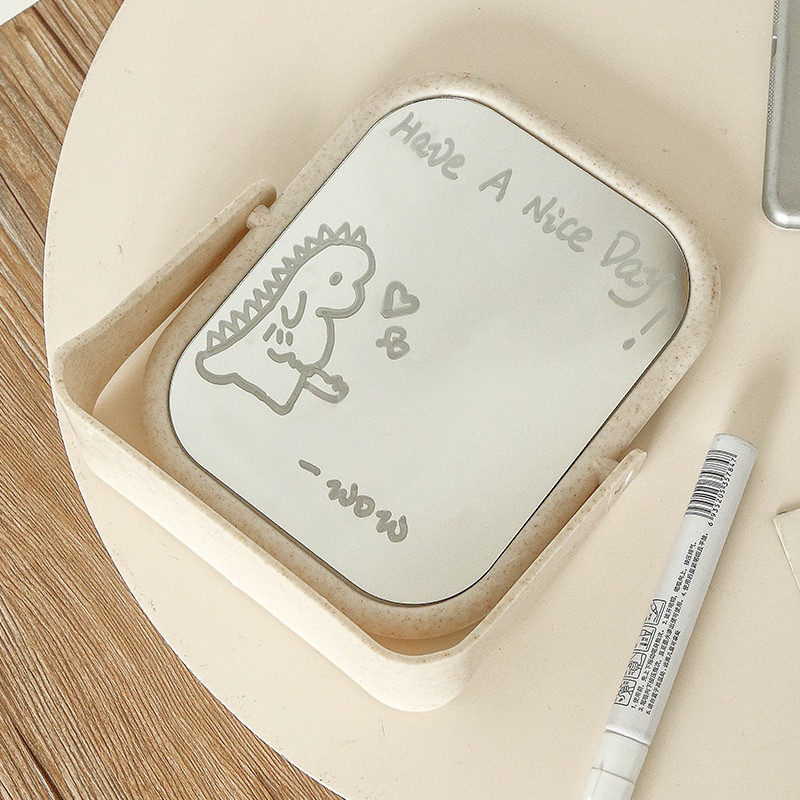 Gương trang điểm để bàn, gương soi di động