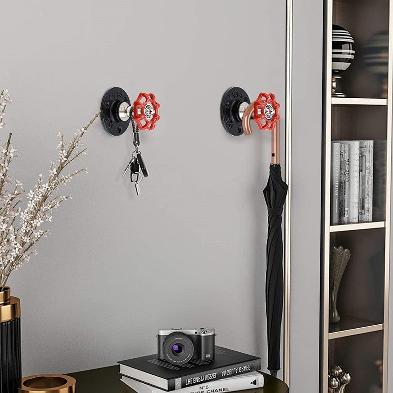 Móc treo tường chịu lực Decor Vintage bằng Ống Thép Sơn Tĩnh Điện DIY Decor SPP001