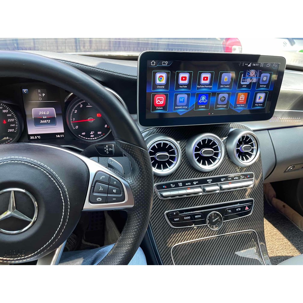 Màn hình Androi 12.3, 8 nhân,Ram 8G Rom 128G,NGT 5.0 cho Mercedes C/GLC W205/W253 đời 2015-2019