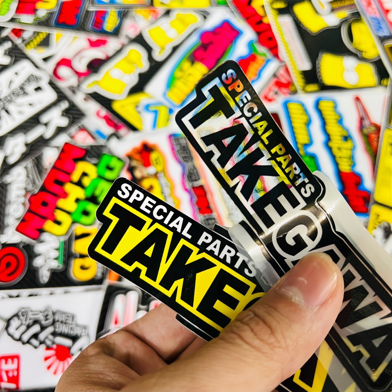 Tem logo sticker thương hiệu takegawa thích hợp dán nhiều dòng xe và nhiều vị trí khác nhau