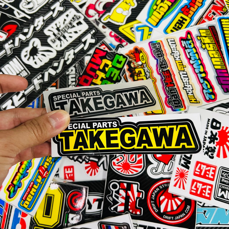 Tem logo sticker thương hiệu takegawa thích hợp dán nhiều dòng xe và nhiều vị trí khác nhau