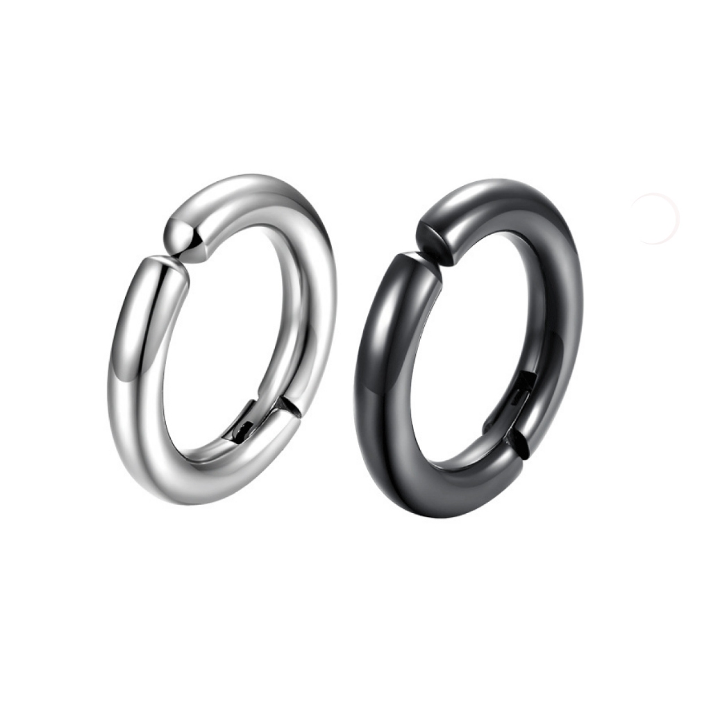 Khuyên tai không cần bấm lỗ. Khuyên tai kẹp không cần bấm lỗ nam nữ. Bông tai khoen tròn | Dandy