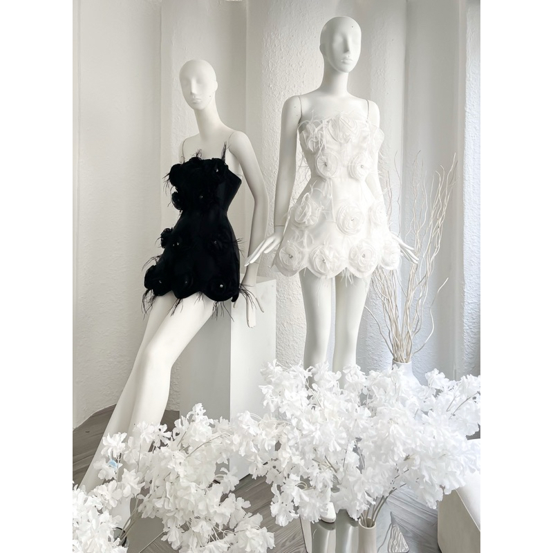 ĐẦM CÚP ĐÍNH BÔNG OB05088