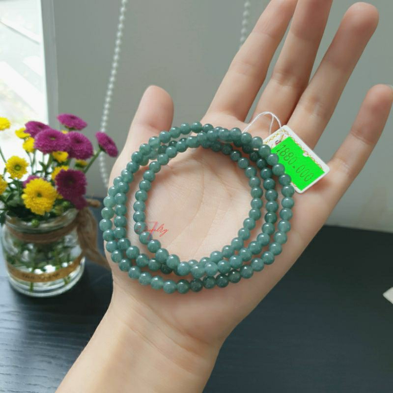 Chuỗi lam tự nhiên 4ly cao cấp,bóng đẹp