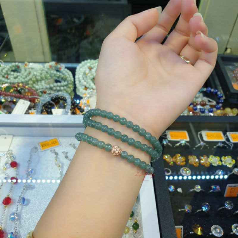 Chuỗi lam tự nhiên 4ly cao cấp,bóng đẹp
