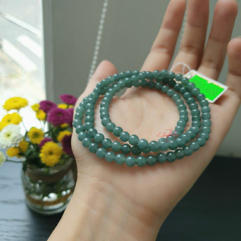 Chuỗi lam tự nhiên 4ly cao cấp,bóng đẹp
