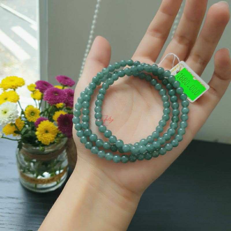 Chuỗi lam tự nhiên 4ly cao cấp,bóng đẹp